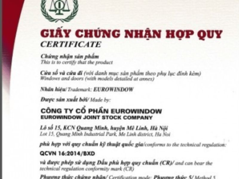 Phương thức đánh giá chứng nhận hợp chuẩn, hợp quy cho sản phẩm